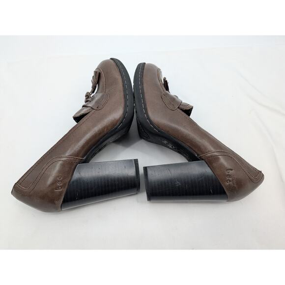 Born BOC Concept High Heel Loafers Tassel Brown Chunky Classic Career Office 7 - Picture 5 of 8
